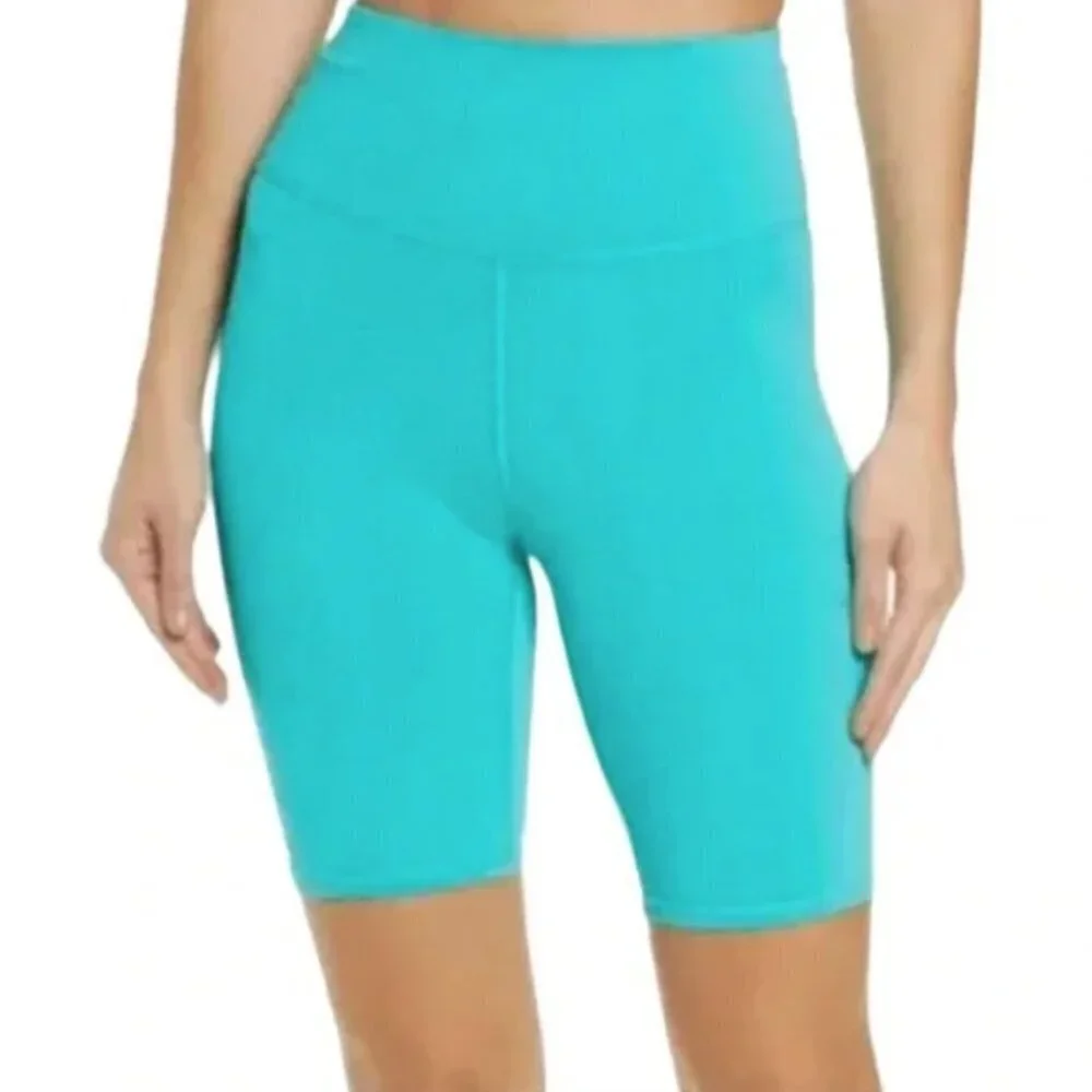 Nordstrom IVL Collective Ceramic turquoise Biker shorts NWT JB - Picture 2 of 6